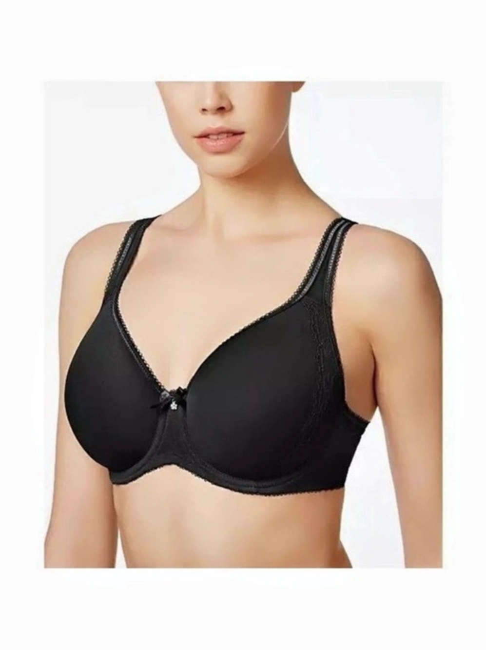 NWT - Warner's This Is Not A Bra Tailored Underwire Contour Black Bra 42DD - 42E
